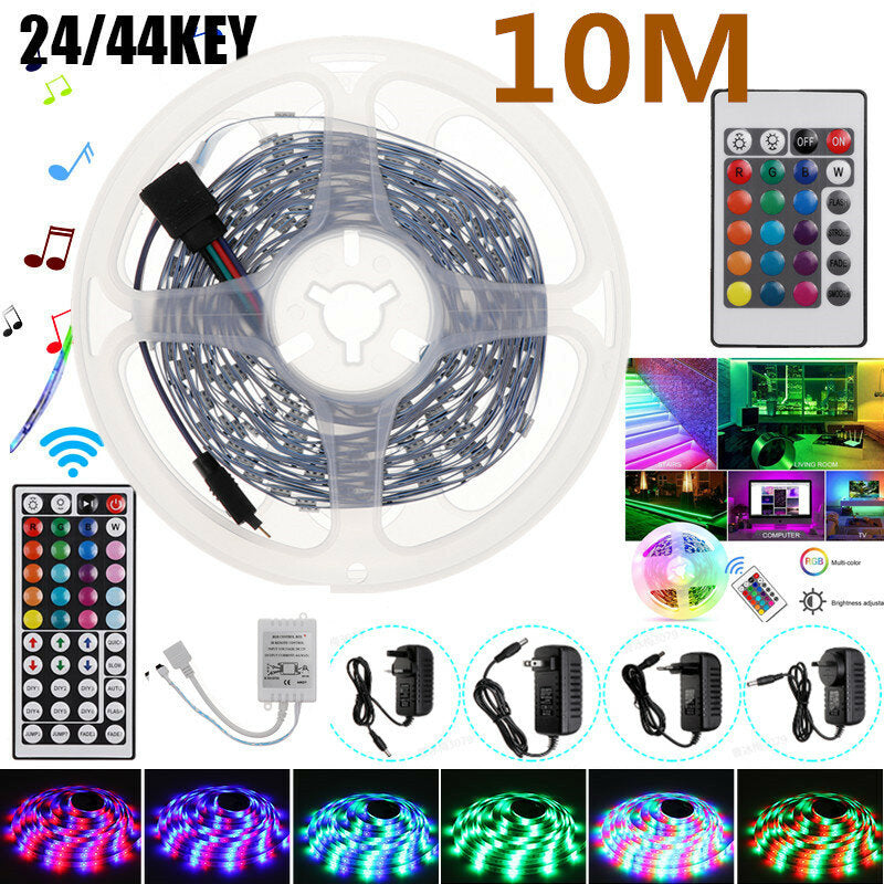 Waterproof RGB LED Strip Light 5050 SMD Flexible Tape Full Kit+Remote Control