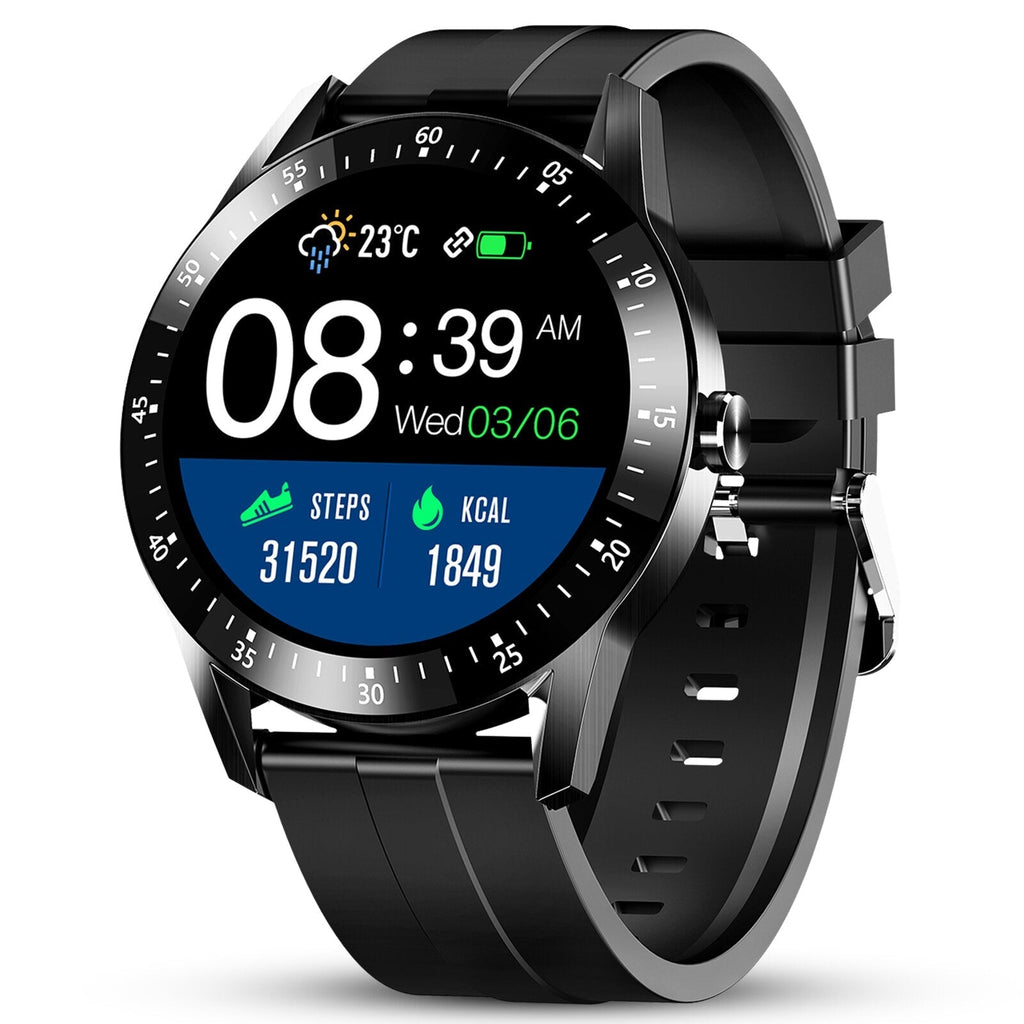 1.28 inch Full Touch Screen Heart Rate Blood Pressure Monitor 24 Sports Modes 300mAh Large Battery Capacity IP67 Waterproof Smart Watch