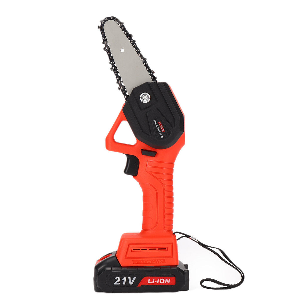 600W 4 Inch Cordless Electric Chain Saw Wood Cutter Tools Garden Woodwork