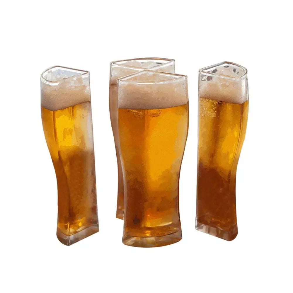 Super Schooner Glasses Mug Cup Separable 4 part Large Capacity Thick Mug Glass Cup Transparent for Club Bar Party Home