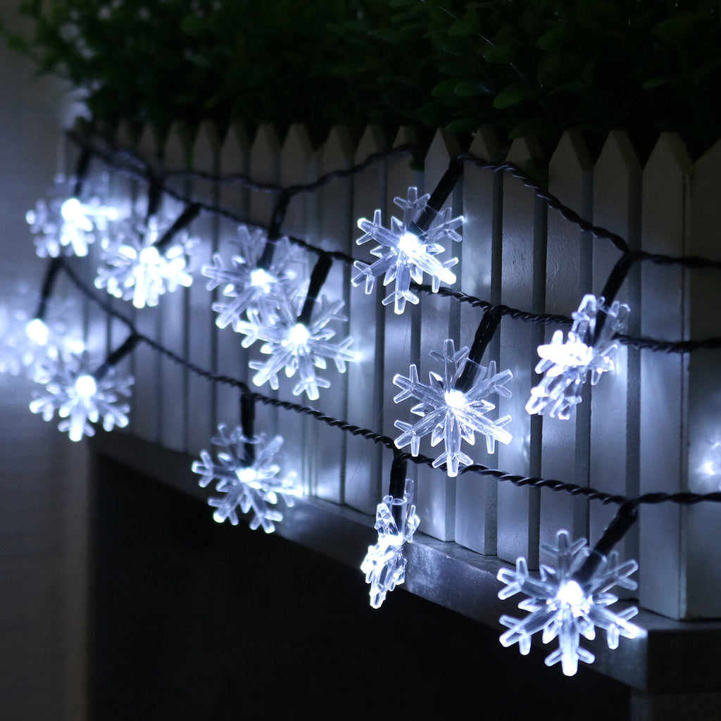 12M 39ft 100LED Solar Power Snow String Lights Home Christmas Tree Decoration Light