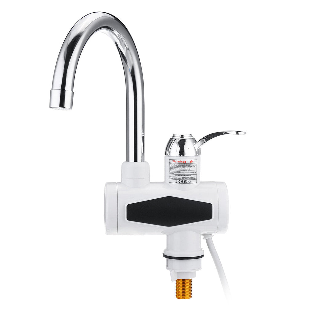 Electric Hot Water Faucet LED Display Instant Heating Kitchen Water Heater Stainless Steel Heating Dual Purpose Faucet,220V 3000W