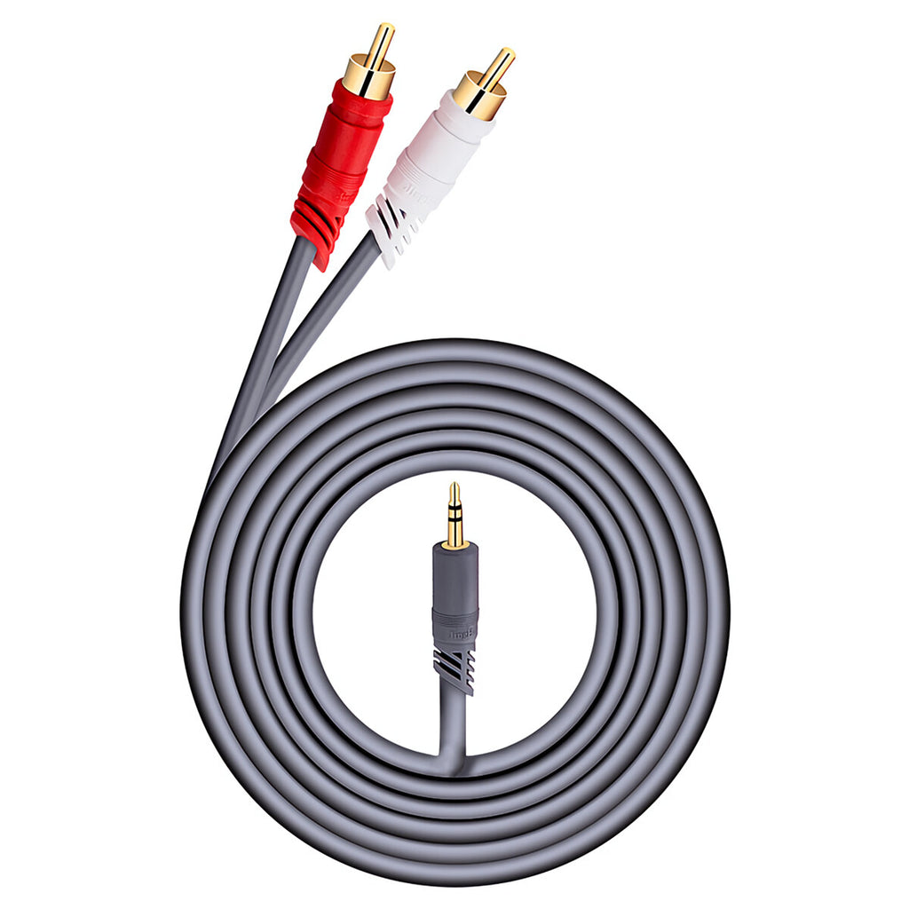 3.5mm to 2RCA Audio Cable 3.5mm Hi-Fi Stereo RCA AUX Cable Y Splitter Cable for Mobile Phones Computers Amplifiers Speakers Cable