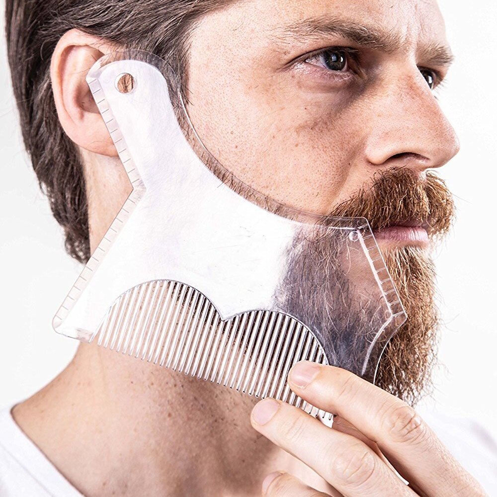 Beard Shaping Trimming Shaving Stencil Full-Size Comb Line Up Styling Tool