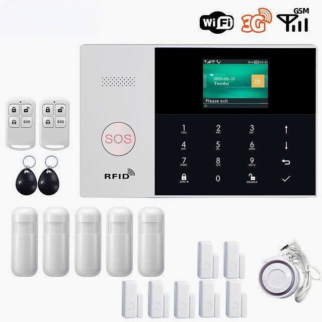 WIFI Alarm System Card APP Remote Control Wireless Home Security Smart Home Alarm Kits