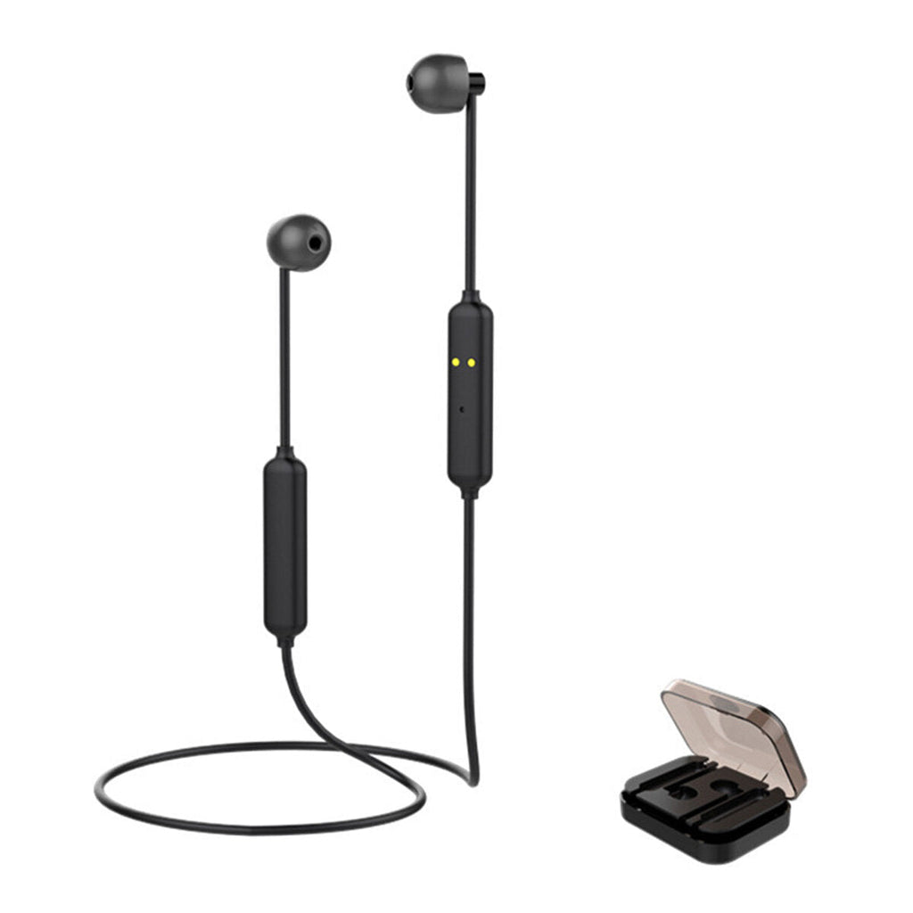 Bluetooth 5.0 Mini Sport Magnetic Wireless Headset Hi-Fi Stereo Sound Wired Control Neckband Earphone With Portable Charging Box