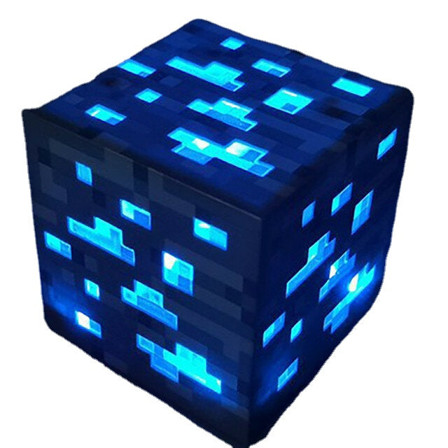 Rechargeable Ore Night Light Creative Minecraft Torch Game Lamp Children's Model Toy Home Bedroom Decoration LED Lamp