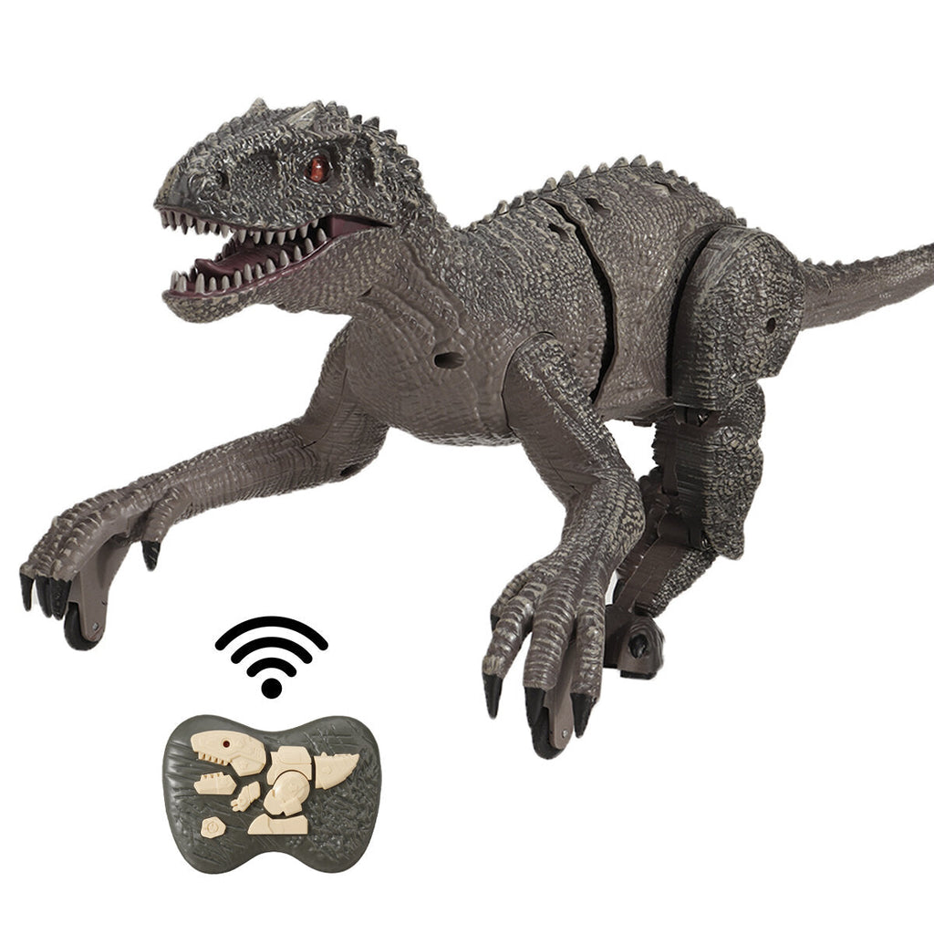 Simulation Tyrannosaurus Rex Electric Walking Remote Control Jurassic Dinobot Model with Sound and Lights Toy for Kids Gift