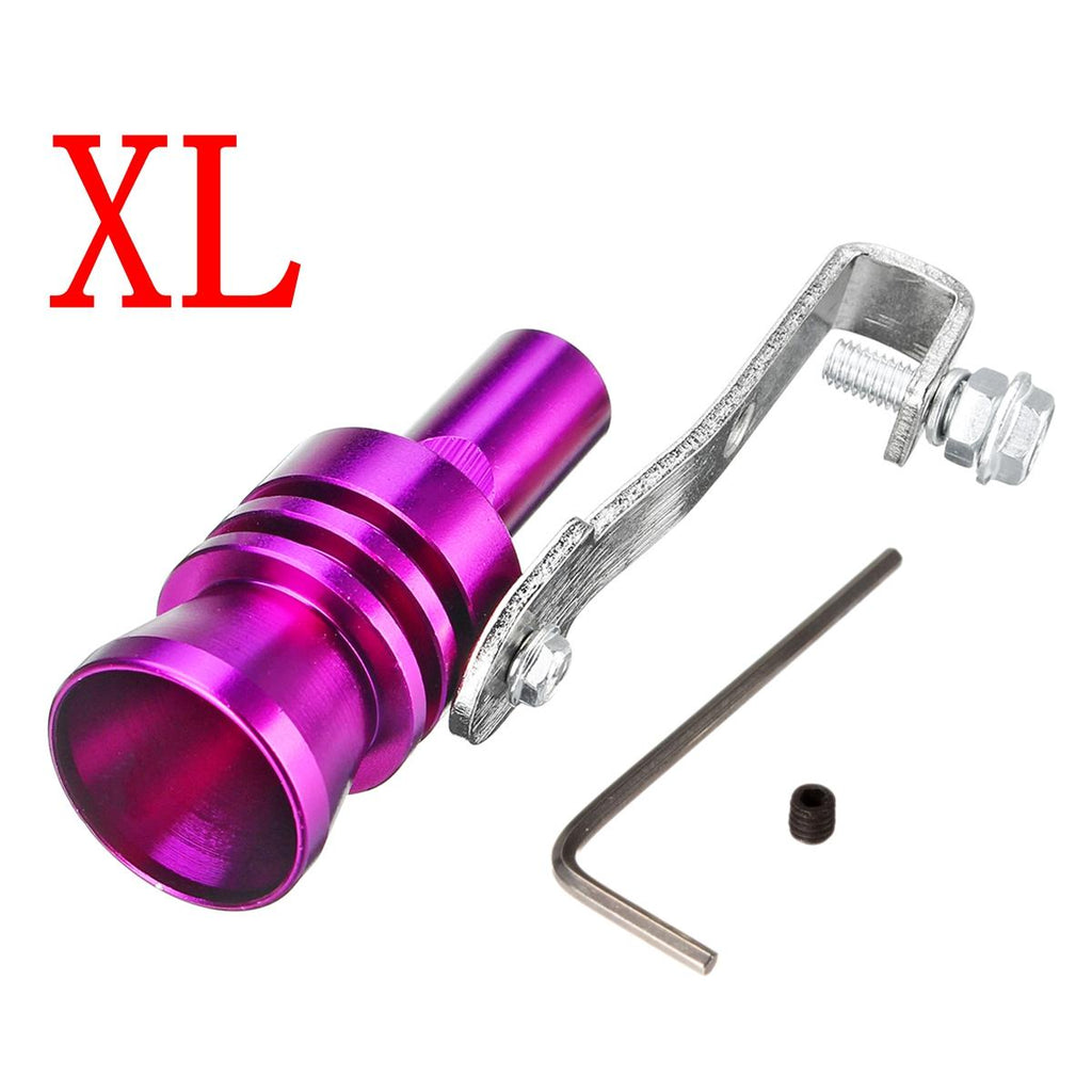 Purple Aluminum Turbo Sound Whistle Exhaust Muffler Simulator Pipe Blow-Off Valve S/M/L/XL