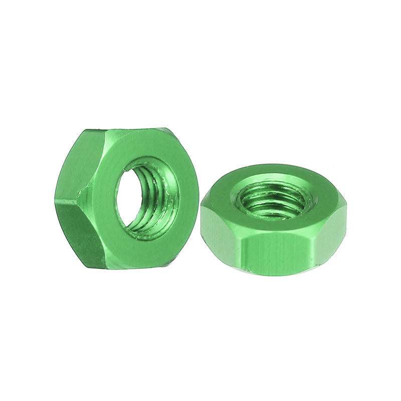 10pcs M3 Aluminum Alloy Hexagonal Hex Nut Lock Nut Multicolor