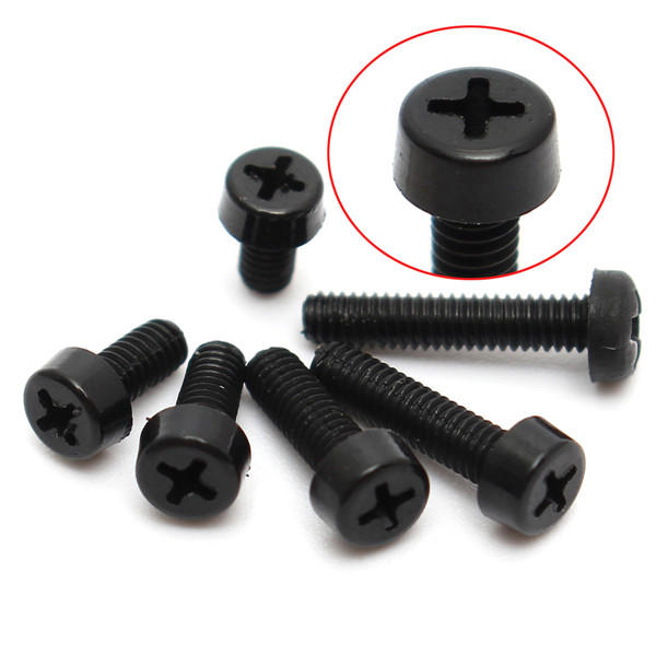 20 pcs M2.5 Black Nylon Screws Phillips Plastic Round Head Screw Bolt