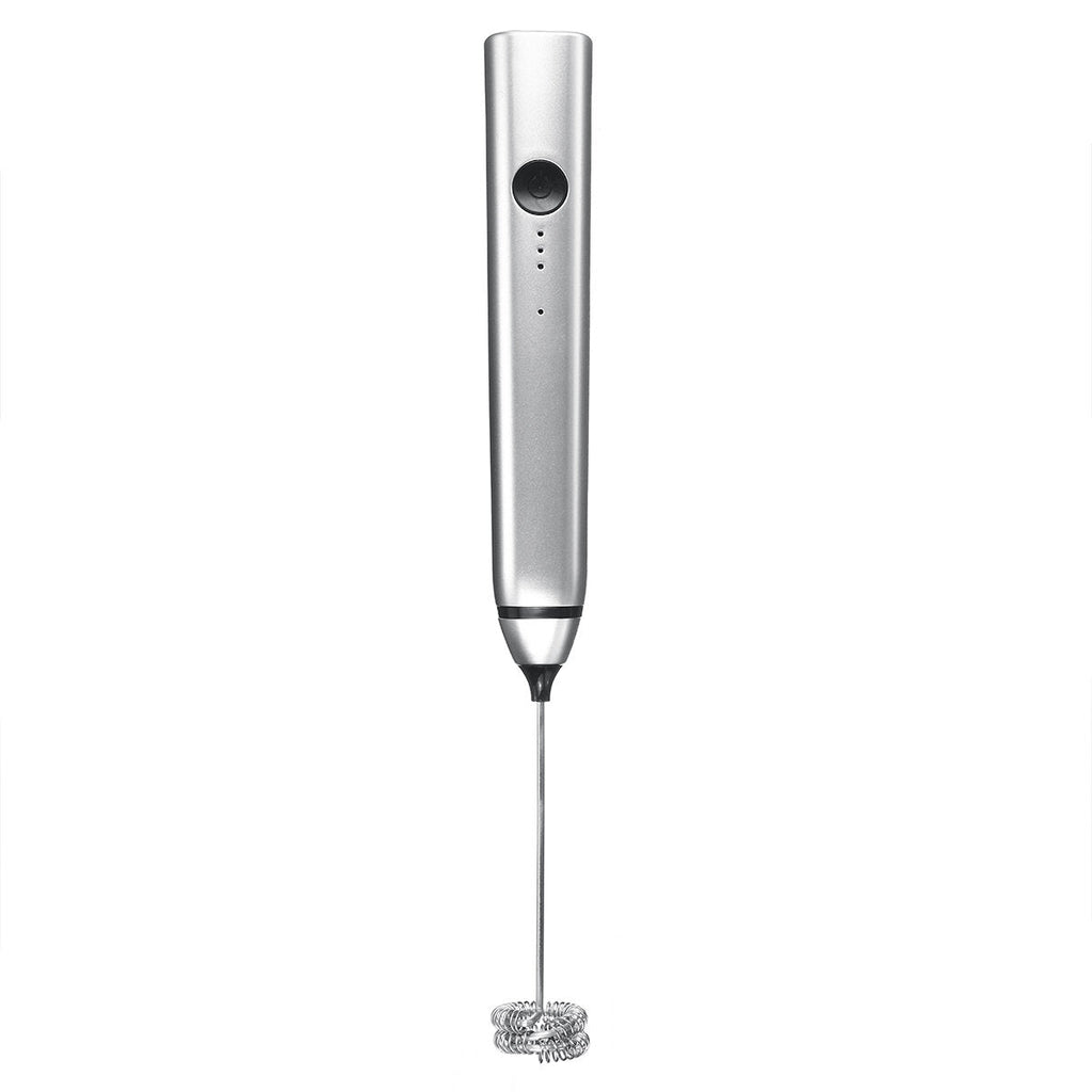 2 in 1 Whisk Milk Frother Handheld Electric USB Charging 3 Gear Egg Beater Milk Frother