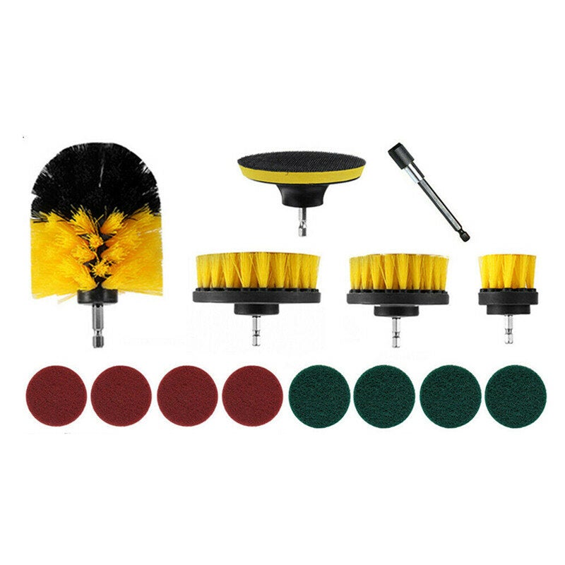 14pcs Drill Brush Tub Clean Electric Grout Power Scrubber Cleaning Tool Kit