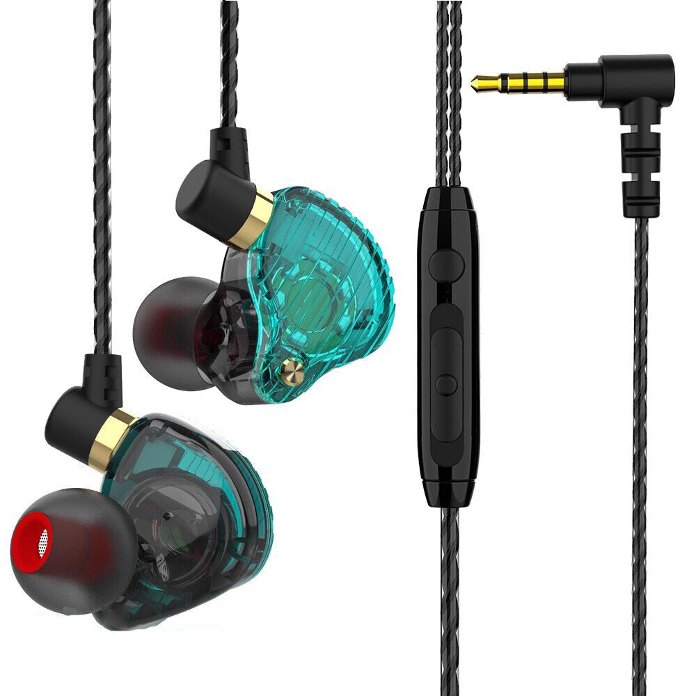 Wired Earphone HD Noise Reduction 11.6MM Dynamic Diver In-Ear Earbuds Sport Gaming Wired Headphones with Mic