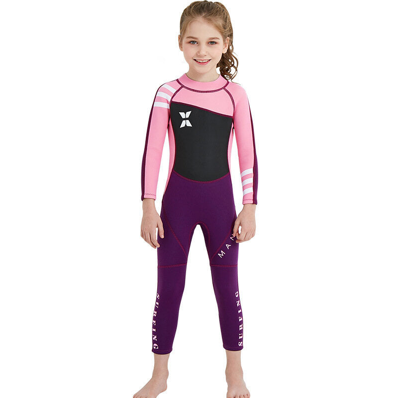 2.5MM Kid Wetsuit Children's Diving Suit Neoprene Thermal One Piece Soft Surfing Suit Summer Swimming Pool Beach