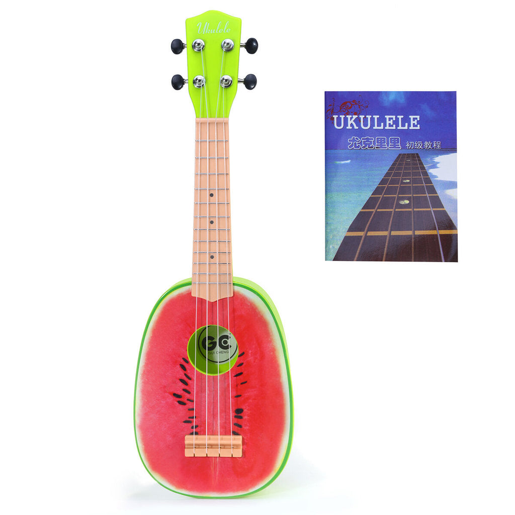 21 Inch Ukulele Woodgrain Beginner Ukuleles Uke Hawaii Guitar w/ Puzzle Tuning