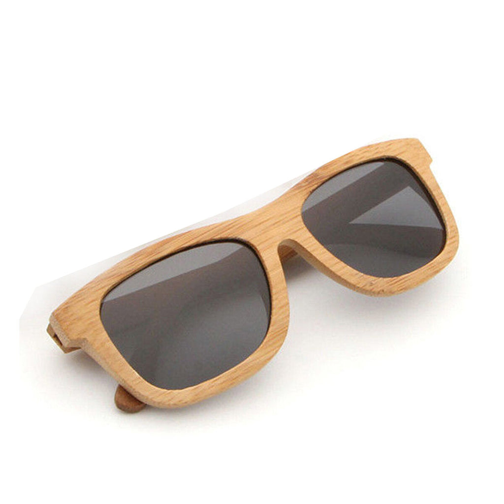 UV400 Handmade Retro Bamboo Wood Polarized Sunglasses Mirrored Wooden Glasses