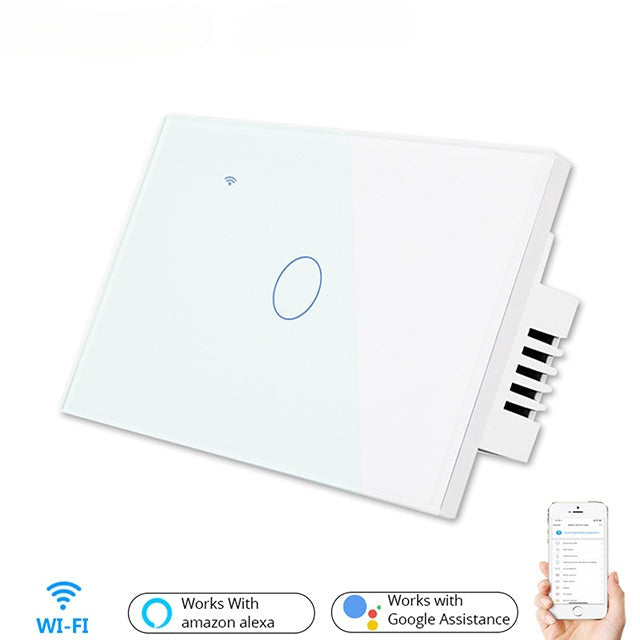 US WiFi ZB Smart Lights Wall Touch Switch APP Voice Remote Control Wireless Lamp Smart Home Switch 1 Gang 1/2 Way