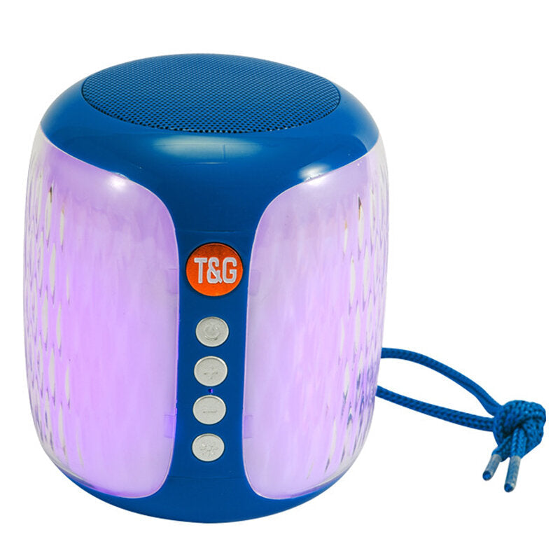 Portable Speaker Bluetooth 5.0 Wireless Speaker Cylindrical Luminous Lantern Speaker Waterproof TF Card Outdoors Speaker