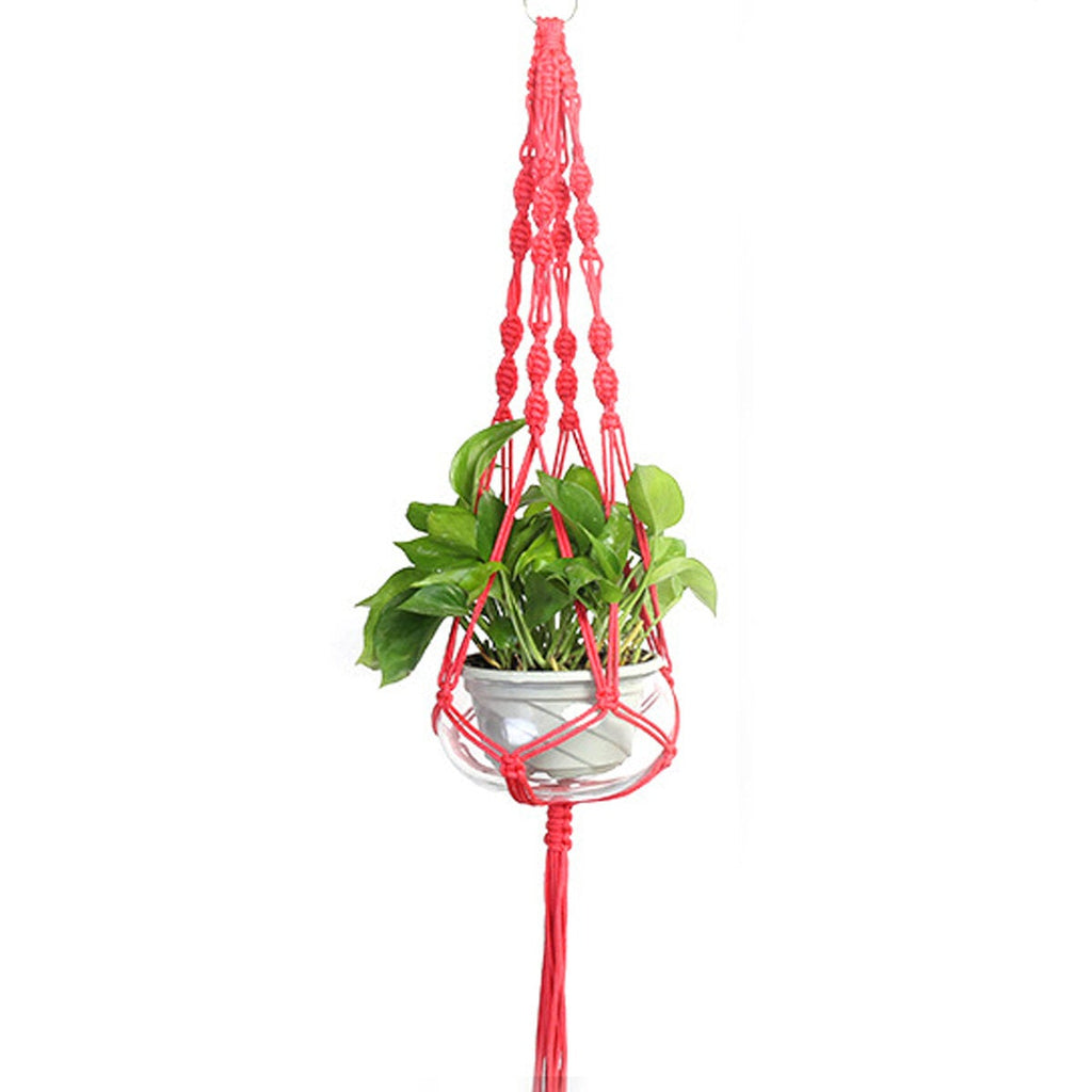 Nylon Rope Tassel Flower Pot Hanging Basket Net Knotted Rope Plant Holder