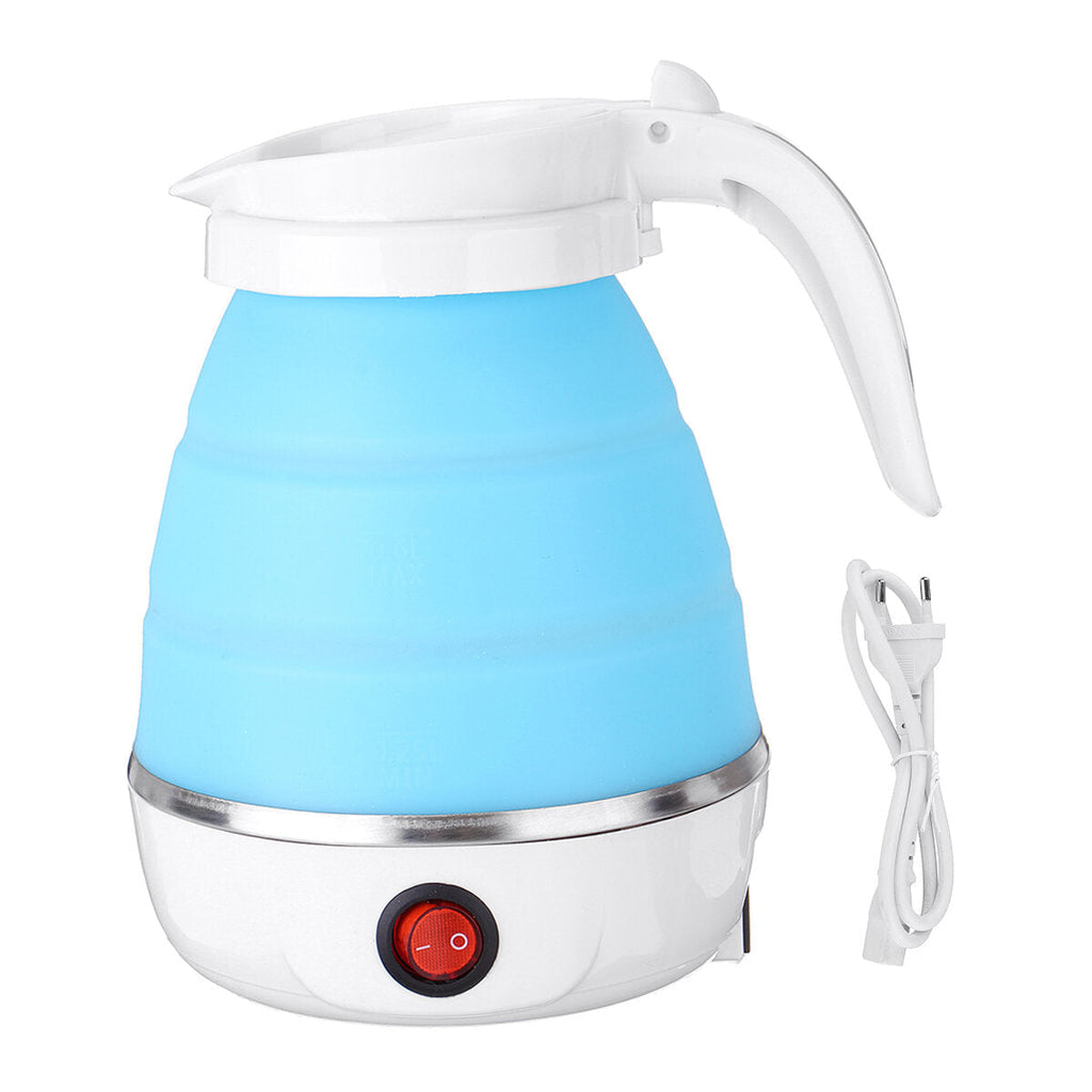 Portable Foldable Electric Silicone Water Kettle Travel Water Pot 600ml