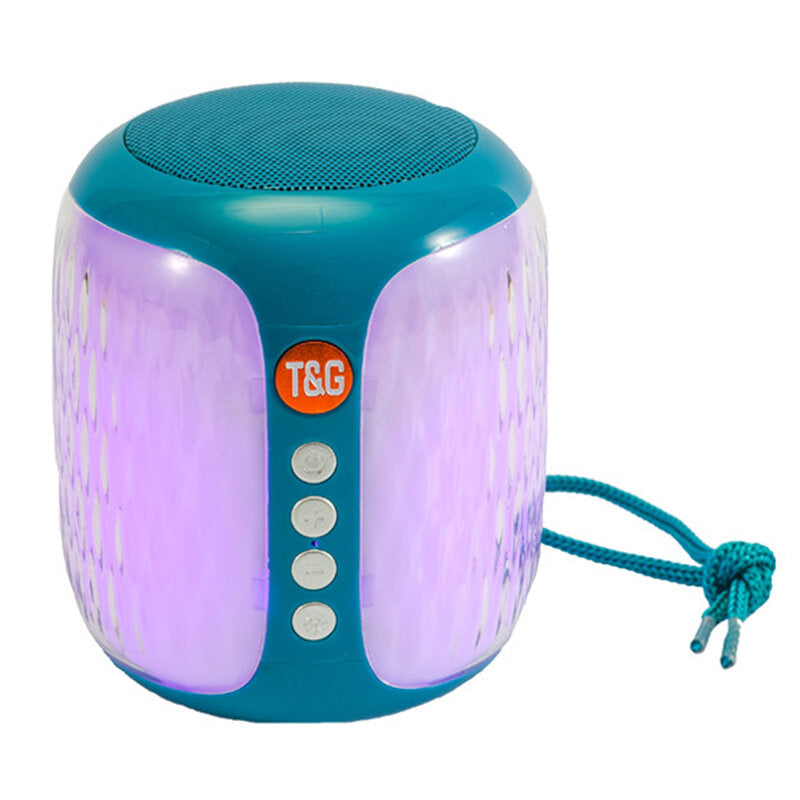 Portable Speaker Bluetooth 5.0 Wireless Speaker Cylindrical Luminous Lantern Speaker Waterproof TF Card Outdoors Speaker