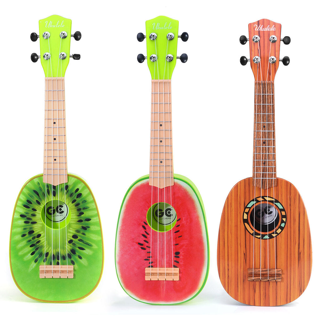 21 Inch Ukulele Woodgrain Beginner Ukuleles Uke Hawaii Guitar w/ Puzzle Tuning