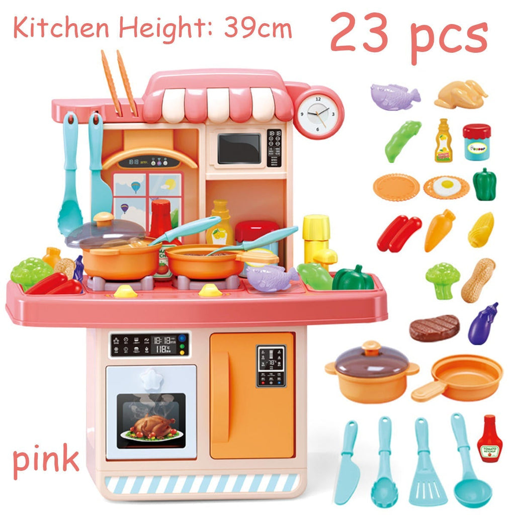 Kitchen Playset Play Kids Pretend Play Toy Toddler Kitchenware Cooking Set Toys