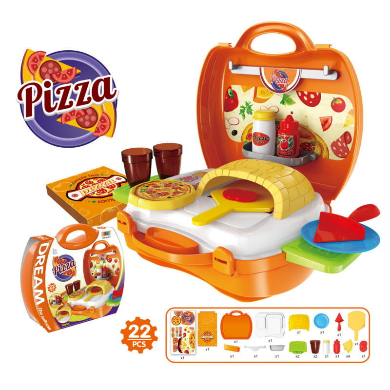 Children Simulation Kitchen Cook Tableware Dresser Cashier Tool Suitcase Doctor House Toys