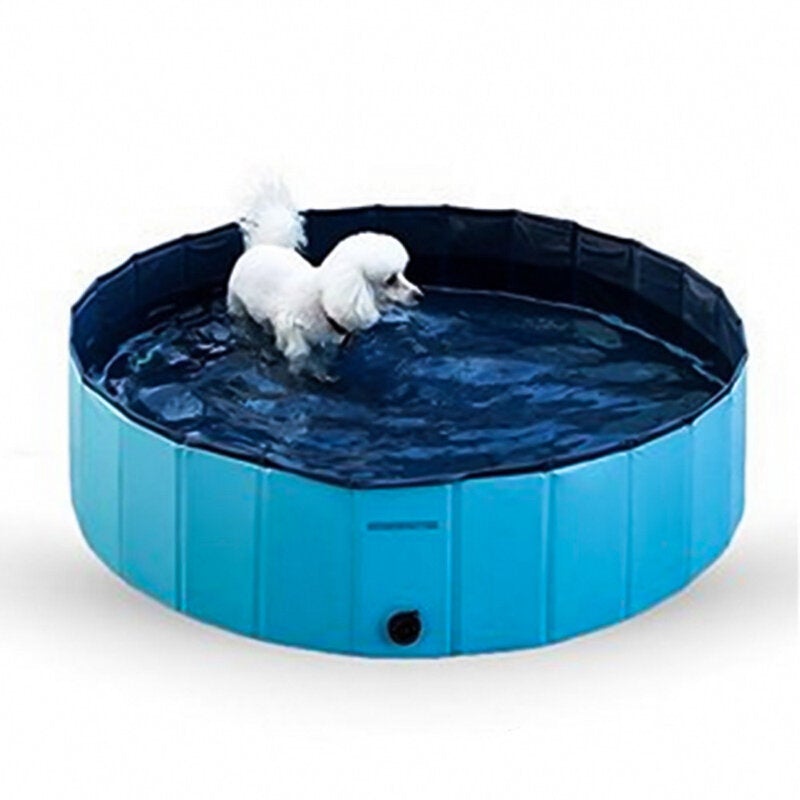 Foldable Dog Pool Pet Bath Inflatable Swimming Tub Collapsible Bathing Pool for Dogs Cats Kids Portable Durable PVC Composite Cloth