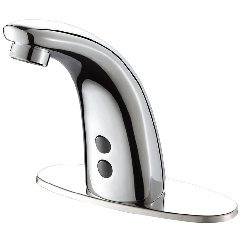 Automatic Touchless Sensor Faucet Bathroom Sink Smart Hands Free Water Tap Hot and Cold Mixer Control Chrome Finish