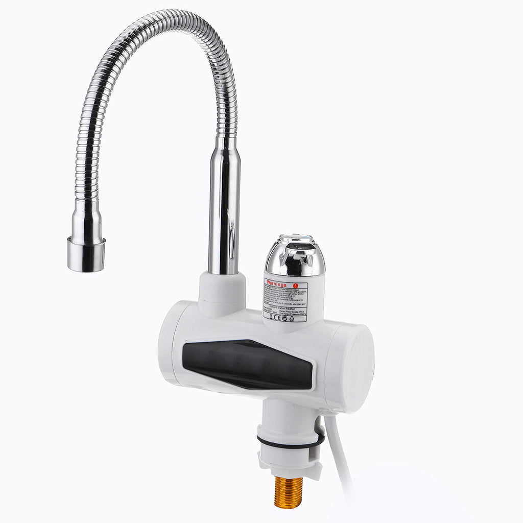 Electric Hot Water Faucet LED Display Instant Heating Kitchen Water Heater Stainless Steel Heating Dual Purpose Faucet,220V 3000W