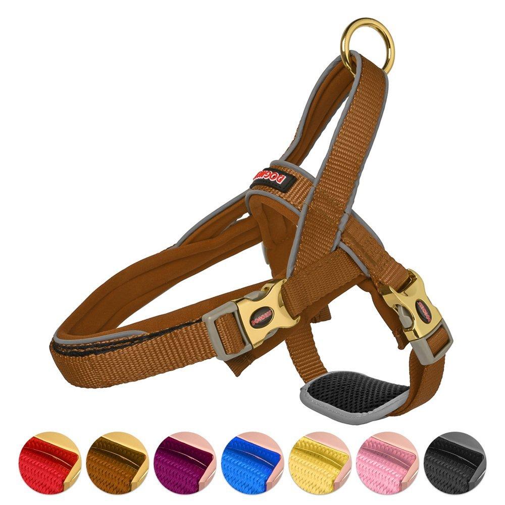 Dog Harness with Traffic Control Handle Belly Protector Reflective Padded Collar