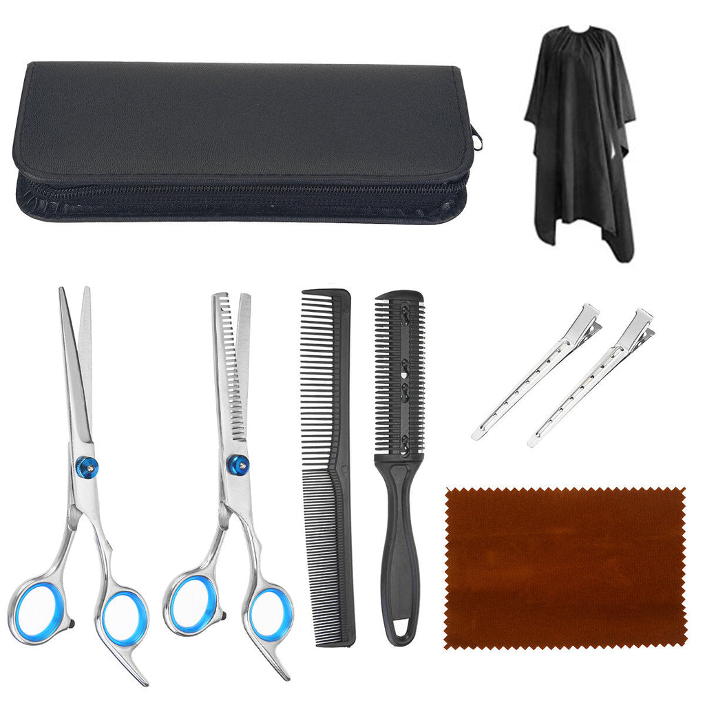 4/7/8/9/10Pcs Professional Hairdressing Scissors Set Hair Cut Thinning Shears Comb Hairpins