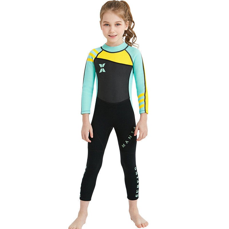 2.5MM Kid Wetsuit Children's Diving Suit Neoprene Thermal One Piece Soft Surfing Suit Summer Swimming Pool Beach