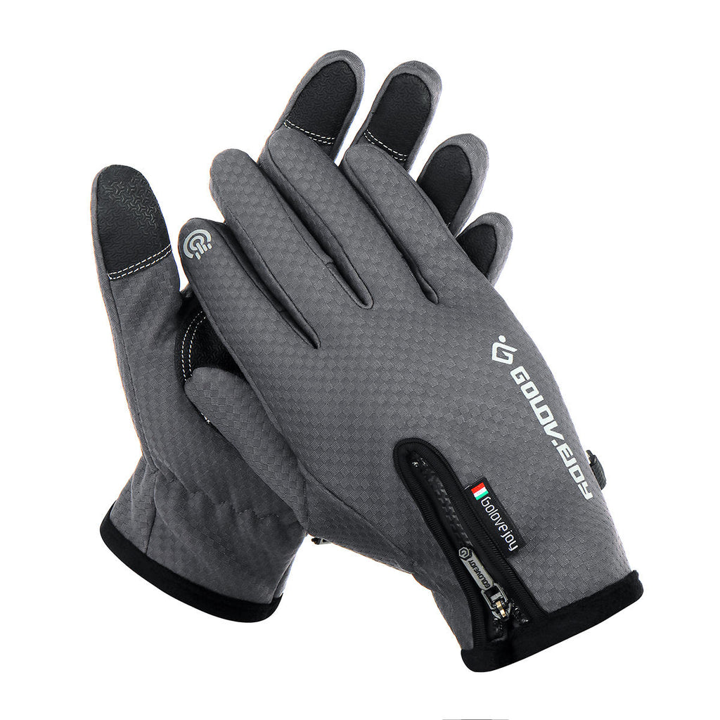 Windstopers Skiing Gloves Anti Slip Touchscreen Breathable Water Repellent Zipper Warm Glove