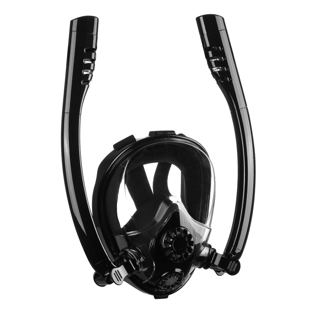 Anti-fog Double Tube Full Face Snorkel Scuba Diving Mask Swim Breathing Goggles With Camera Mount