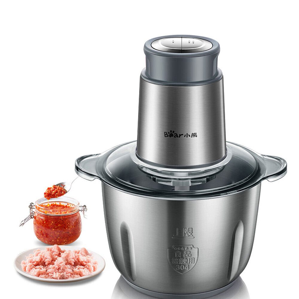 Speeds 300W 2L Capacity Meat Grinder Electric Stainless Steel blender Stir Vegetables Household Mincer Food Processor from Ecological Chain