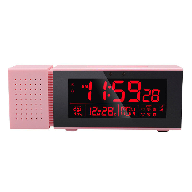 Multi-function Sound and Light Digital Alarm Clock Home Night Light IR Human Body Induction Clock with Color Alarm