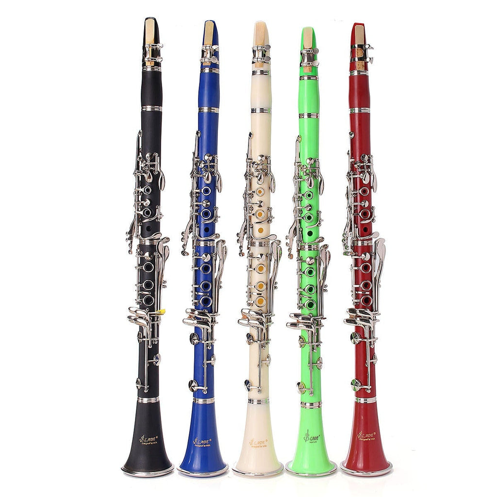 17 keys Drop B Multiple Colour Clarinet with Portable Case/Cleaning Cloth