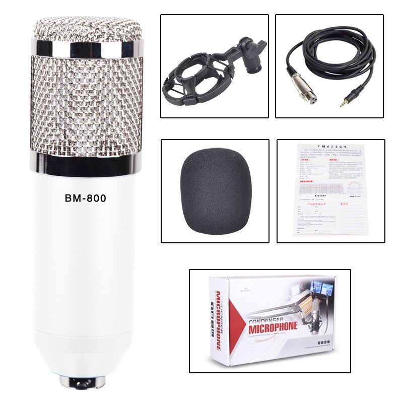 Professional Condenser Microphone Studio Broadcasting Singing Audio Recording Mic