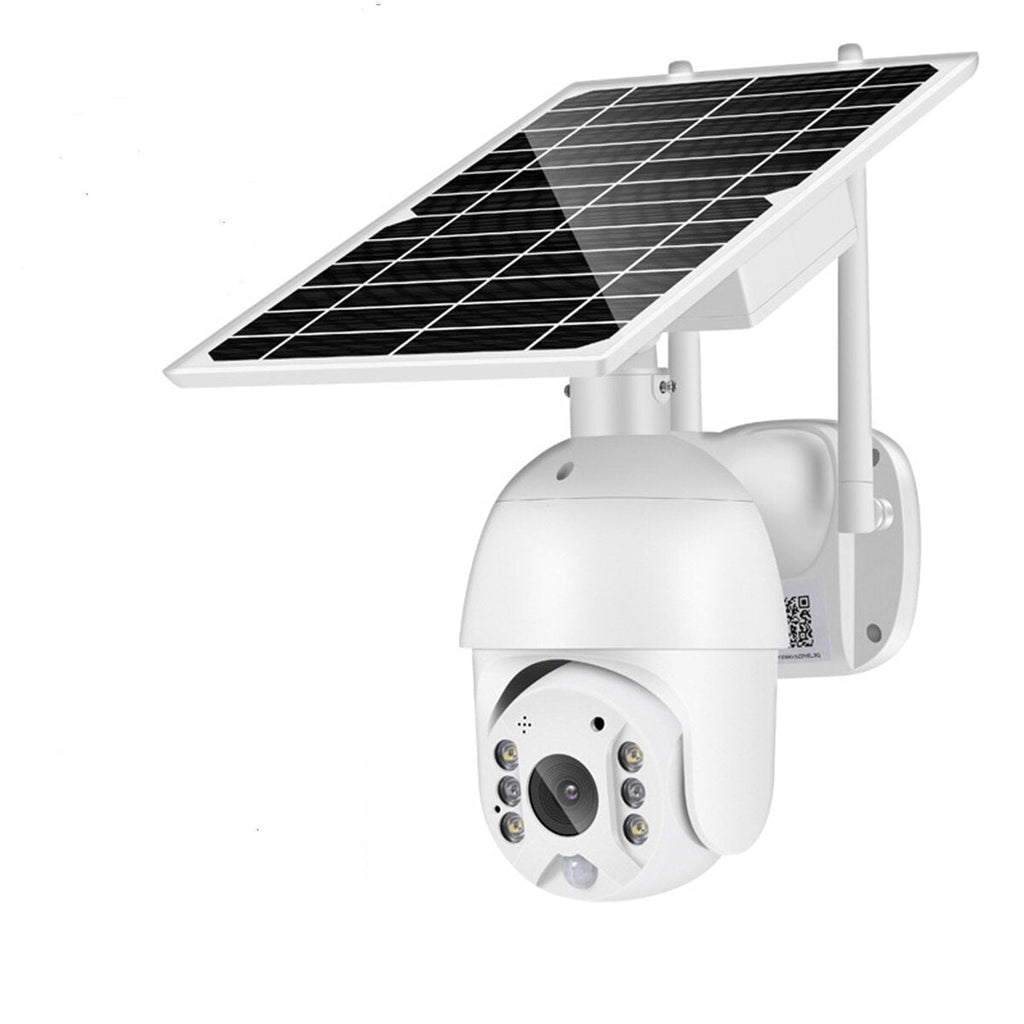 4G/WiFi Solar Powered Network Surveillance Camera Two Way Audio Outdoor Waterproof Low Power Solar Dome Camera