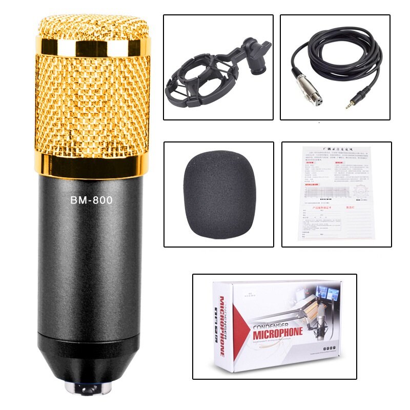 Professional Condenser Microphone Studio Broadcasting Singing Audio Recording Mic