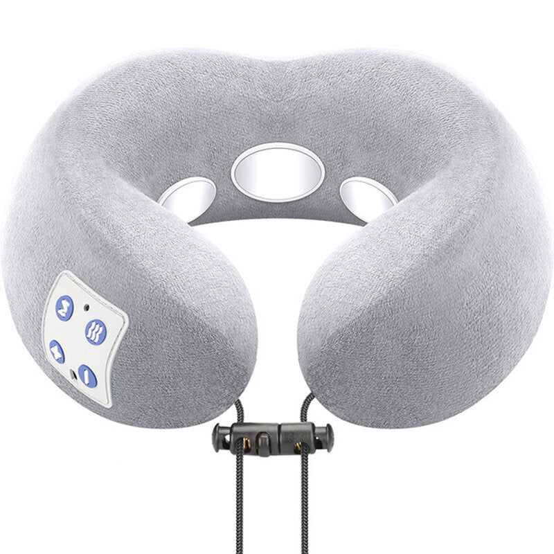 Electric Neck Massager U Shaped Pillow Pulse Heating Shoulder Cervical Massager Outdoor Home Travel Car Relaxing Massage