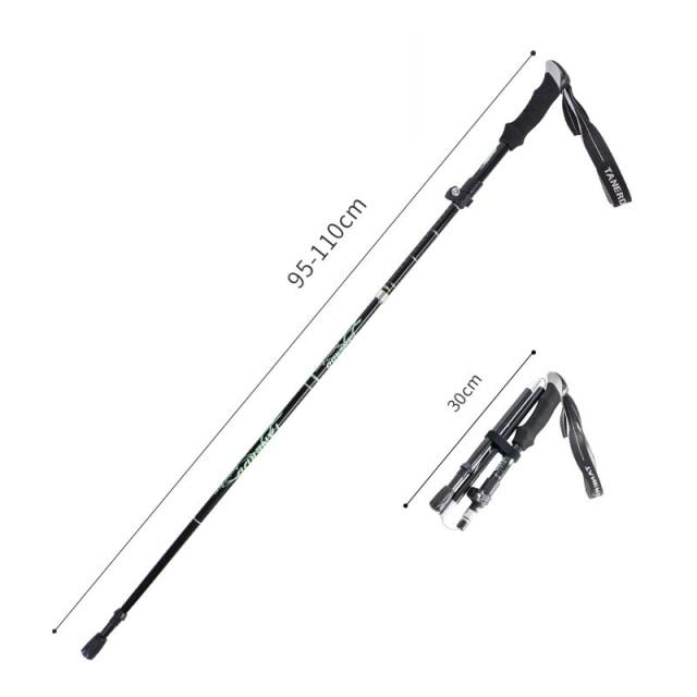 Anti Shock Walking Stick Telescopic Trekking Ultralight Aluminum Alloy Tactical Canes Sticks