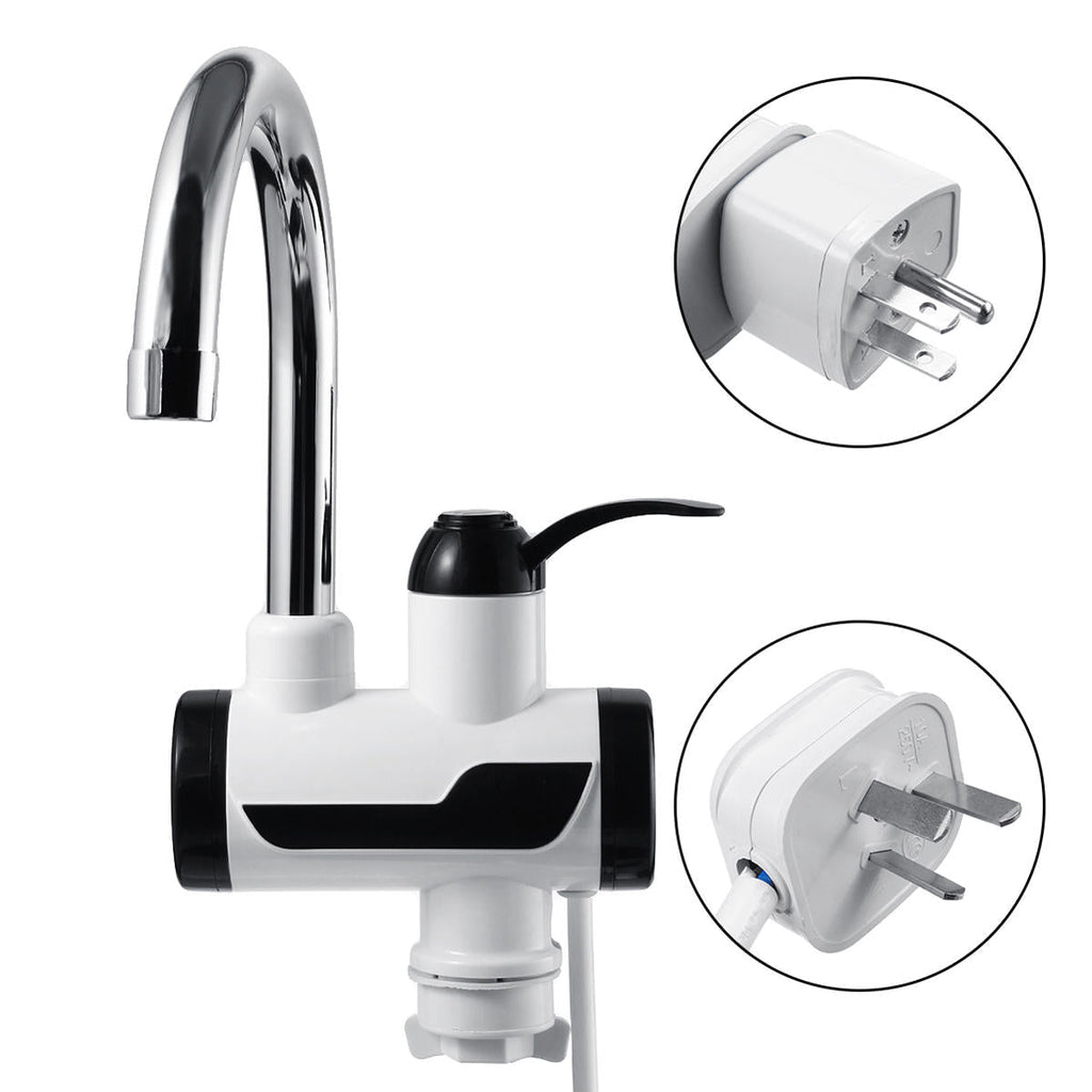 220V 3000W Instant Electric Faucet Tap Hot Water-Heater LED Display Bathroom Kitchen