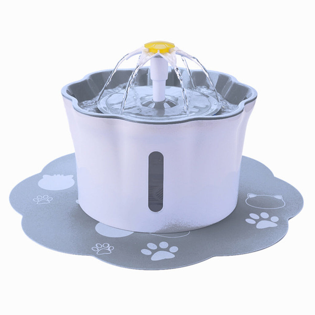 Pet Drinking Automatic Fountain USB Charging Lily Shape-with/without Mat