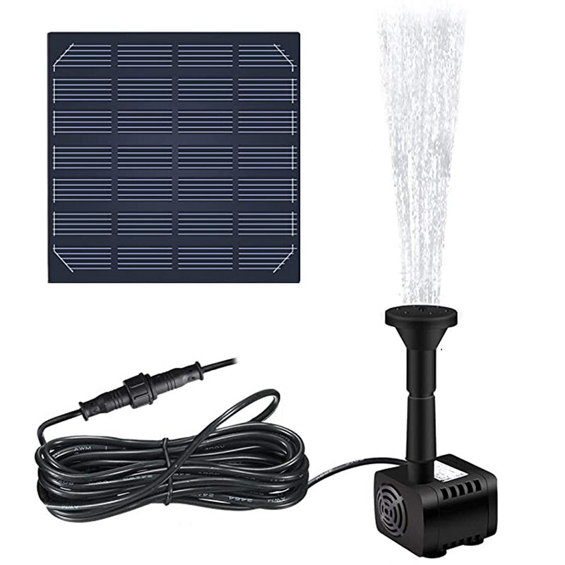 1.8W 180L/H Brushless Solar Panel Fountain Water Pump for Garden Pool Pond Aquarium Fountain