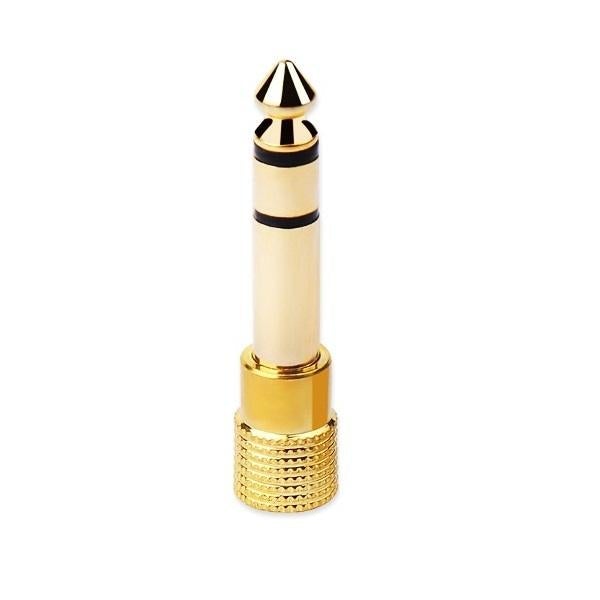 Gold Plated 6.35mm Male to 3.5mm Female Microphone Audio Convertor