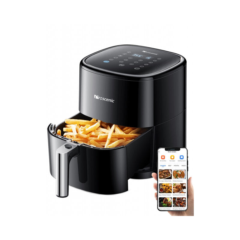 1500W 220V 5L Air Fryer APP Control 7X Air Circulation 100 Recipes 13 in 1 Cooking Functions Hot Oven Cooker Low Noise Non-stick